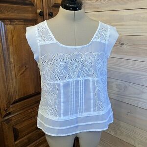 American Eagle Outfitters sheer white blouse
